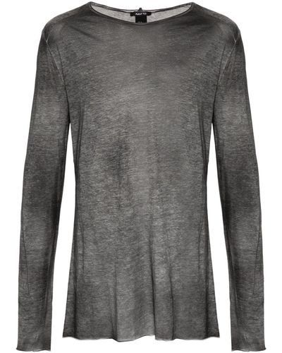 Avant Toi Round-neck Mélange Sweater - Gray