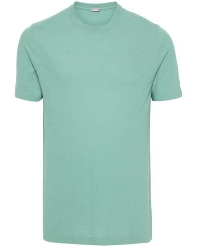 Zanone T-shirt uni à manches courte - Vert