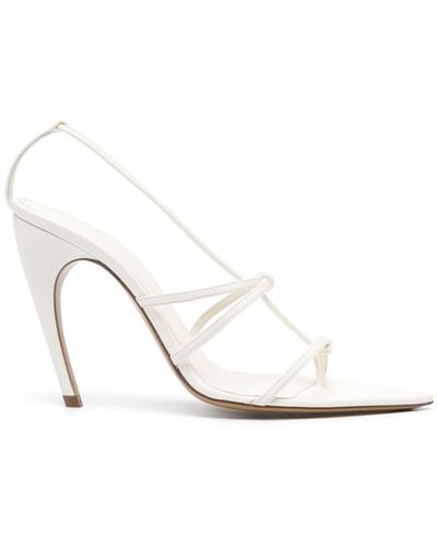 Nensi Dojaka 110M Pointed-Toe Leather Sandals - White