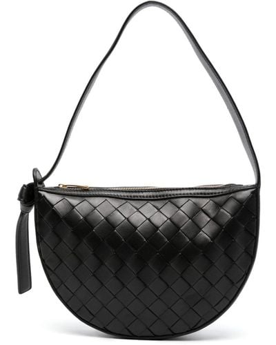 Bottega Veneta Mini Leather Shoulder Bag - Black