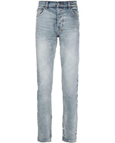 Ksubi Slim-Fit-Jeans mit Knitteroptik - Blau