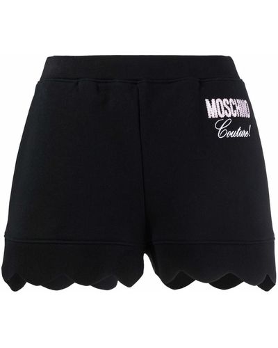 Moschino モスキーノ Couture ロゴ ショートパンツ - ブラック