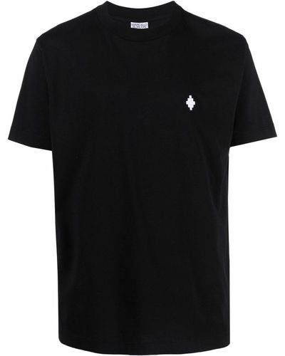 Marcelo Burlon Camiseta con logo bordado - Negro