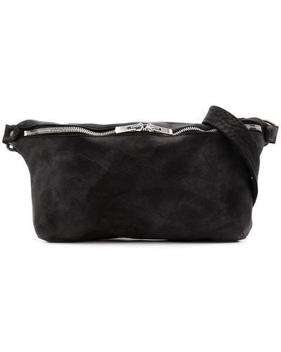 Guidi Full-grain Leather Messenger Bag - Black