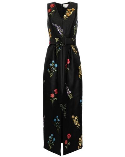 Sachin & Babi Marsden Floral-print Gown - Black
