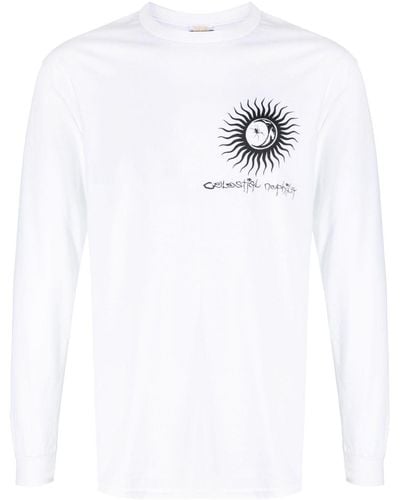 WESTFALL T-shirt en coton à imprimé graphique - Blanc