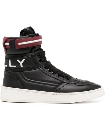 Bally Logo-print Leather Ankle Boots - Black
