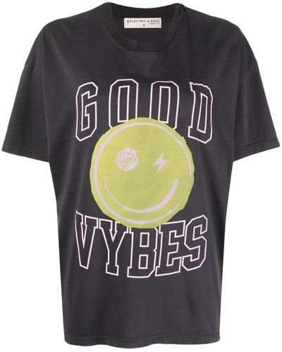Electric and Rose Signature Text-print T-shirt - Black