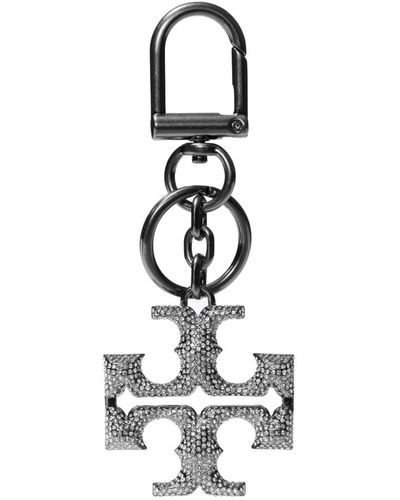 Tory Burch Schlüsselanhänger mit Logo - Weiß