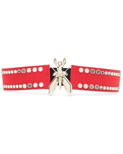 Patrizia Pepe Fly Clasp Mirrored-studs Belt