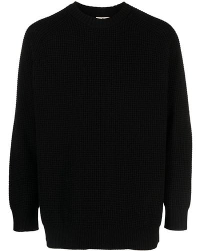 C.P. Company Waffle-knit Wool Jumper - Black