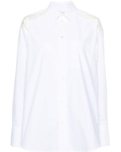 JW Anderson Paneled Cotton-poplin Shirt - White