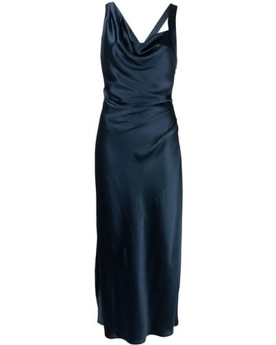 Acler Edenbridge Satin Midi Dress - Blue