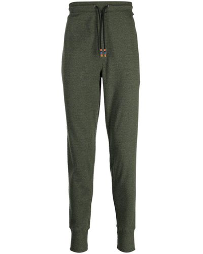 Paul Smith Drawstring Cotton Jersey Track Trousers - Green