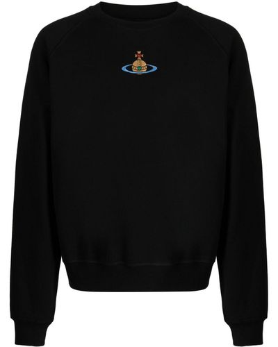 Vivienne Westwood Orb-embroidered Jersey Sweatshirt - Black