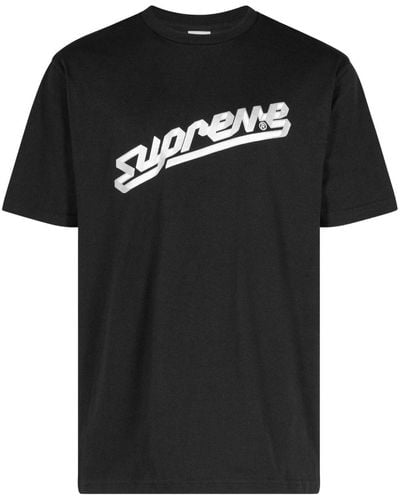 Supreme Logo-print Cotton T-shirt - Black