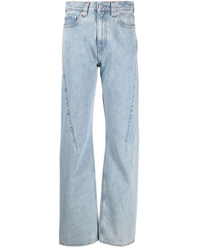 Y. Project Straight High-waisted Jeans - Blue