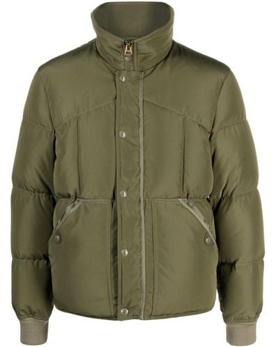 Tom Ford High-neck Padded Down Jacket - Green
