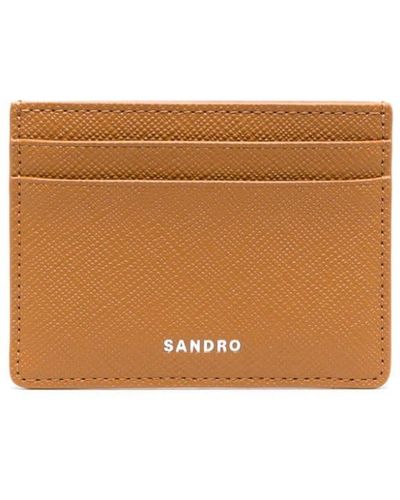 Sandro Logo-embossed Leather Cardholder - White