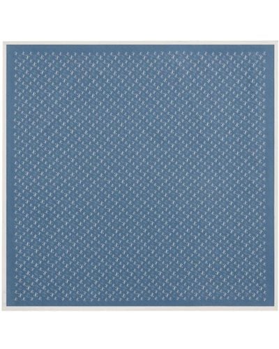 Jimmy Choo Reta Monogram-print Silk Scarf - Blue