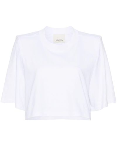 Isabel Marant Zaely Cropped-T-Shirt - Weiß