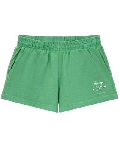 Sporty & Rich Stars Health Crew Disco Shorts - Green