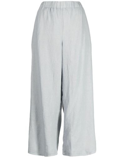 Eileen Fisher Wide-leg Cropped Trousers - White