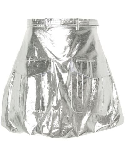Rabanne A-line Metallic Mini Skirt - White
