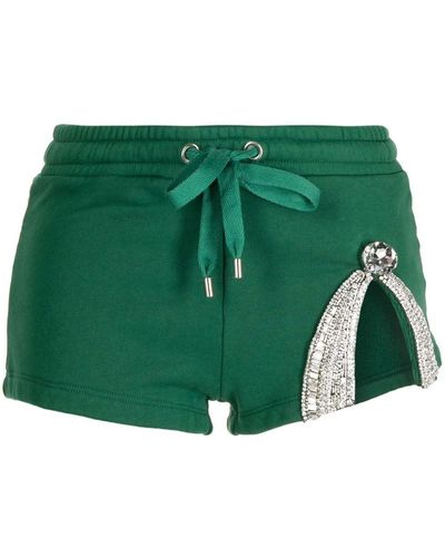 Area Shorts con apliques de cristal - Verde