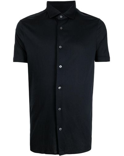 Emporio Armani Chemise boutonnée à manches courtes - Noir
