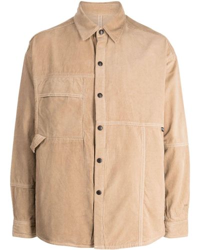 Izzue Long-sleeve Corduroy Shirt - Natural