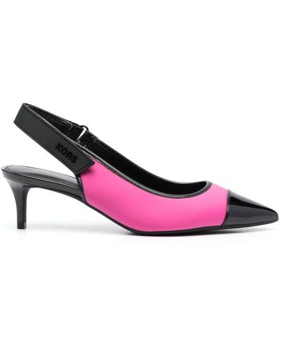 MICHAEL Michael Kors Pointed-toe 55mm Slingback Court Shoes - Pink