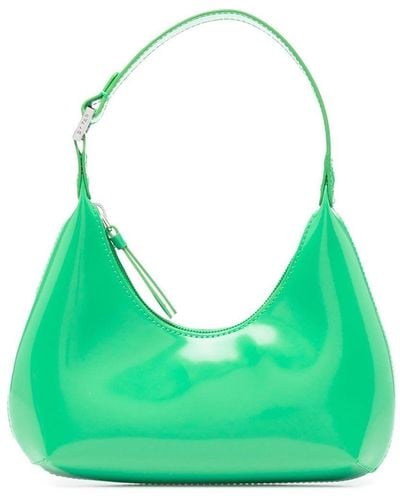 BY FAR Amber Mini Leather Shoulder Bag - Green
