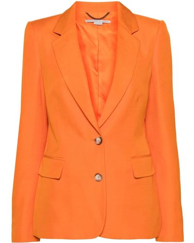 Stella McCartney Blazer à simple boutonnage - Orange