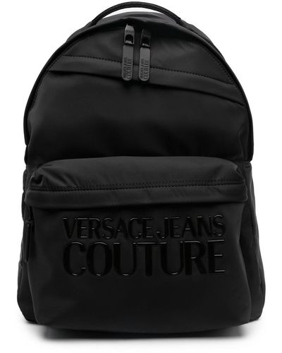Versace Jeans Couture Mochila con letras del logo - Negro