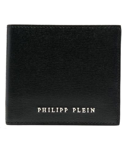 Philipp Plein Leren Portemonnee - Zwart