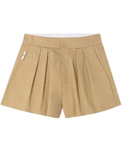 AZ FACTORY Minnie Crystal-embellished Tailored Shorts - Natural