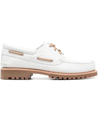 Timberland Leather Boat Shoes - White