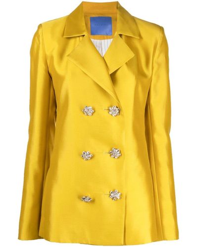 Macgraw Circa 72 Long-sleeved Double-breasted Blazer - Yellow