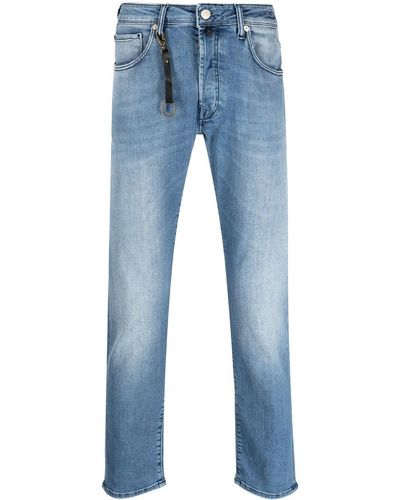 Incotex Jeans dritti con effetto schiarito - Blu