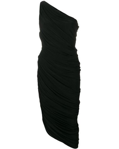 Norma Kamali ワンショルダードレス - ブラック