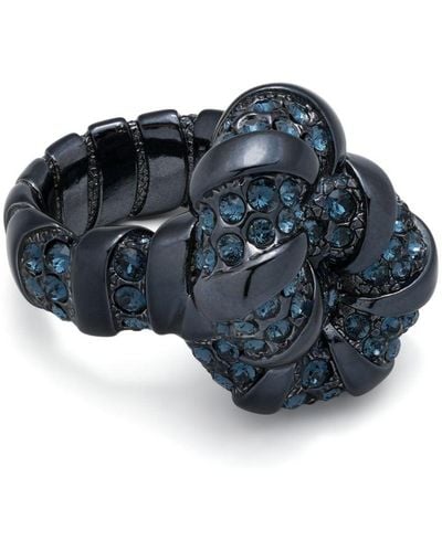 Lanvin Anillo Melodie con apliques de strass - Azul