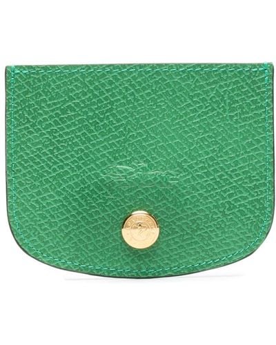 Longchamp Épure Logo-embroidered Cardholder - Green