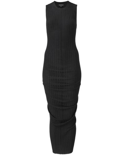 Marc Jacobs Vestido midi de canalé - Negro