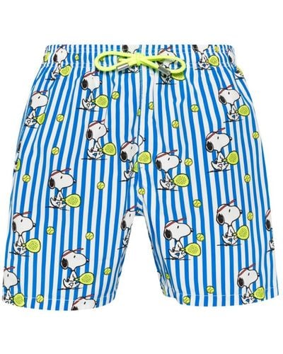 Mc2 Saint Barth X Peanuts Snoopy-print Swim Shorts - Blue