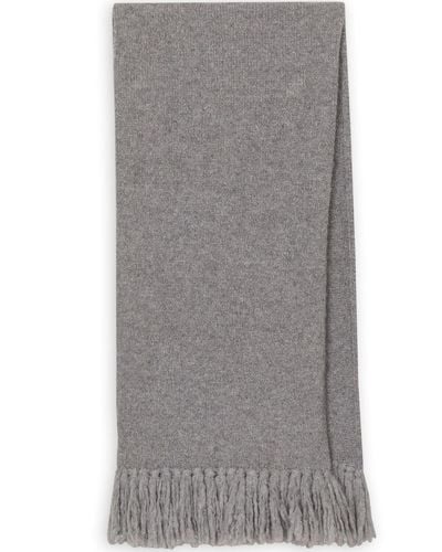 Dolce & Gabbana Wool-blend Fringed Scarf - Gray