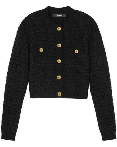 Versace Jacke aus Bouclé-Tweed - Schwarz