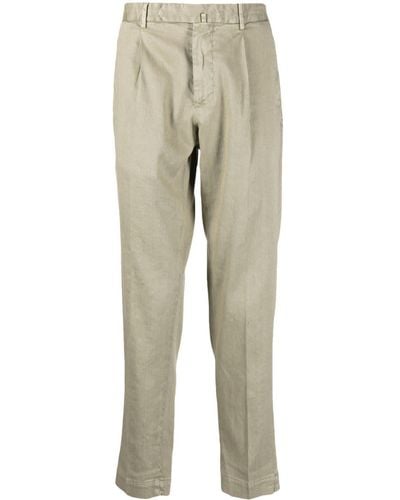 Dell'Oglio Straight-leg Box-detail Pants - Natural