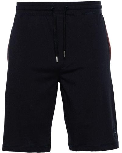Paul Smith Logo-patch Jersey Shorts - Blue