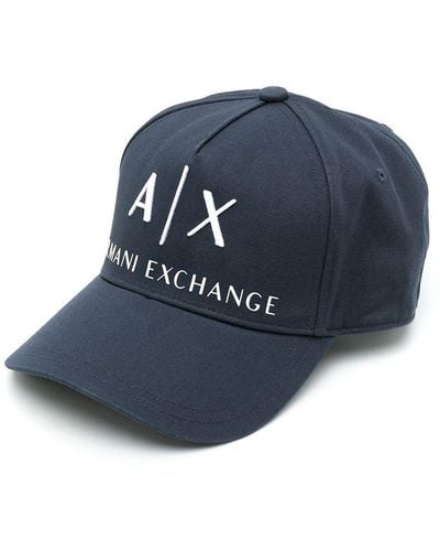 Armani Exchange ロゴ キャップ - ブルー